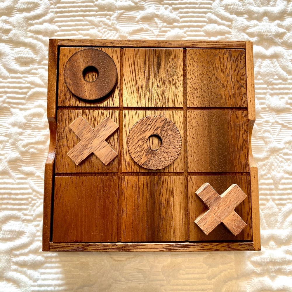 Wooden Tic Tac Toe Game